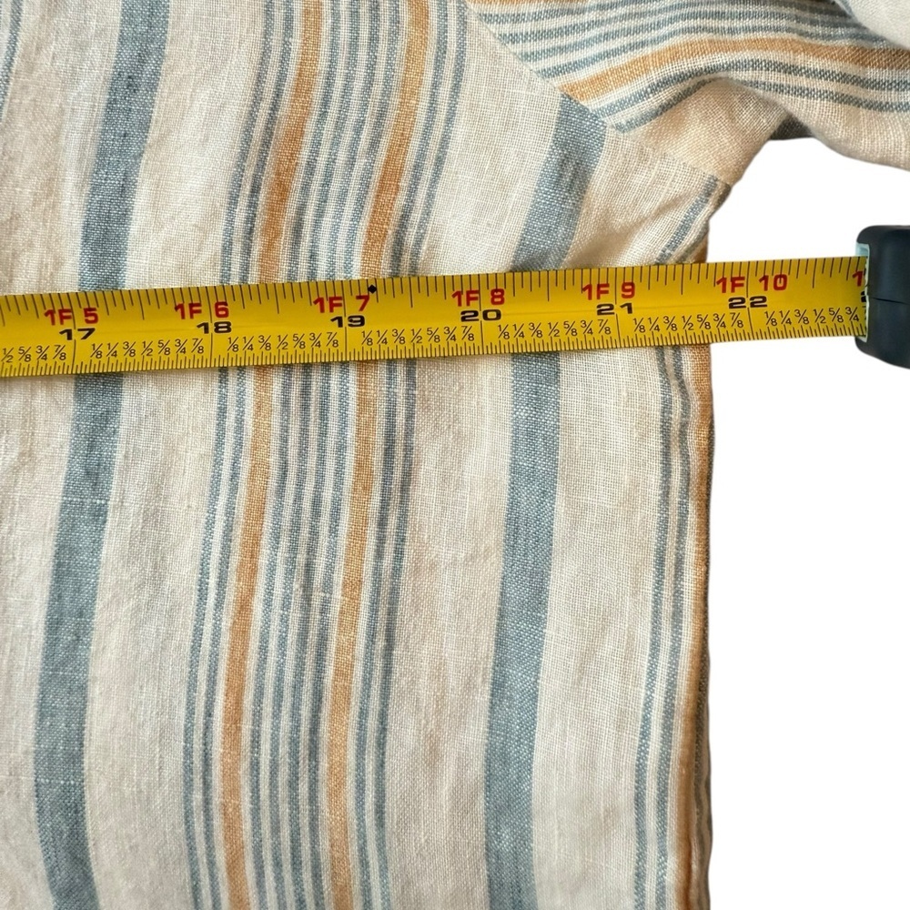 Faherty Beach Days Rialto Tunic Striped Linen Dress Luciano Stripe Size Large - Picture 11 of 11